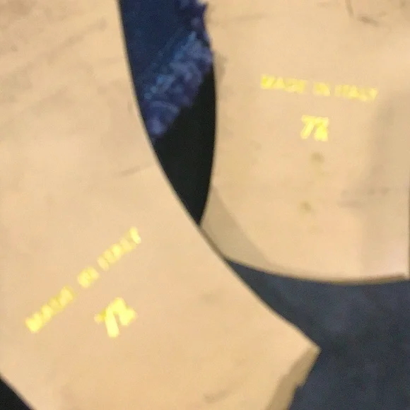 Niccolo Vacari Italy Denim Slip-On Sandals / Flats /Slides - Picture 5 of 9